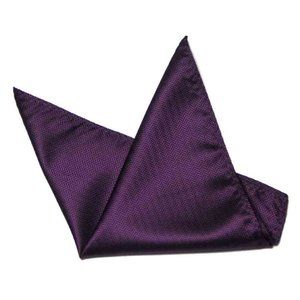 SW for Gascoigne Purple Silk Herringbone Pattern Pocket Square Men's